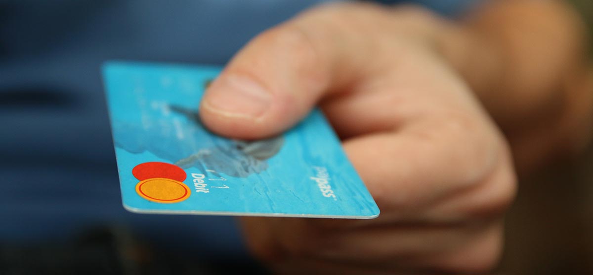 Credit card used for donation on a domestic violence support